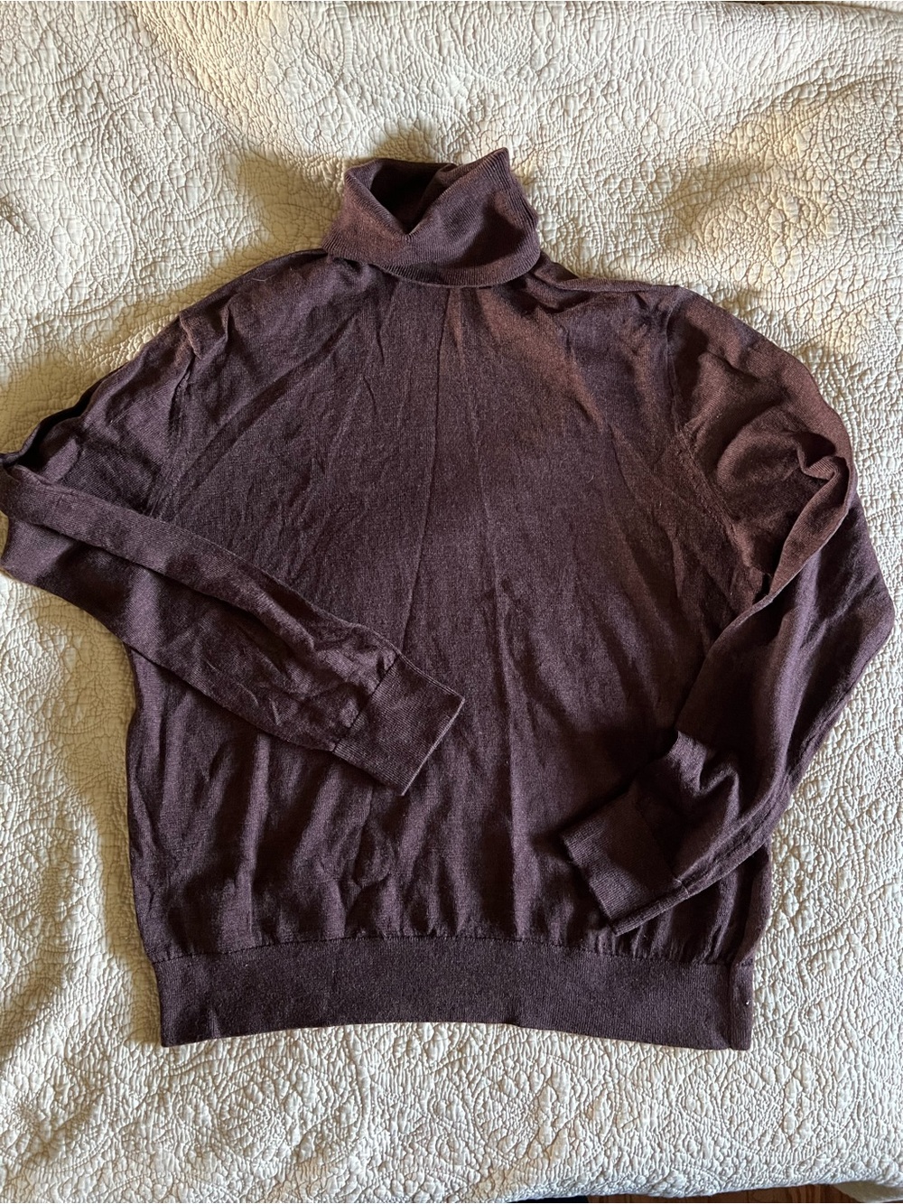 Banana Republic Men's Dark Brown Turtleneck Sweater